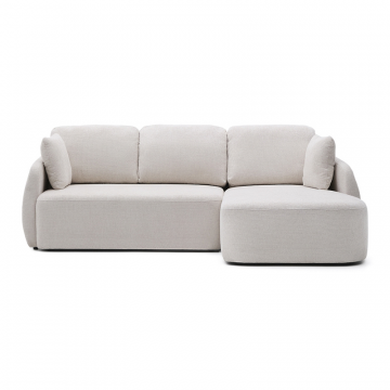 Laira 3-местный диван-кровать из шенилла с шезлонгом справа цвет экрю 246 см