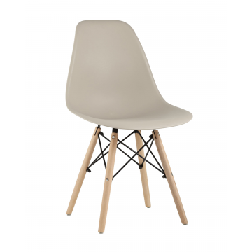 Стул Eames Style DSW бежевый (разборный каркас)