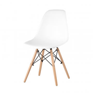 Стул Eames Style DSW белый (разборный каркас)