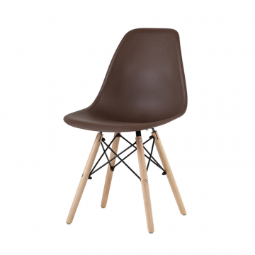 Стул Eames Style DSW коричневый (разборный каркас)