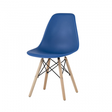 Стул Eames Style DSW синий (разборный каркас)
