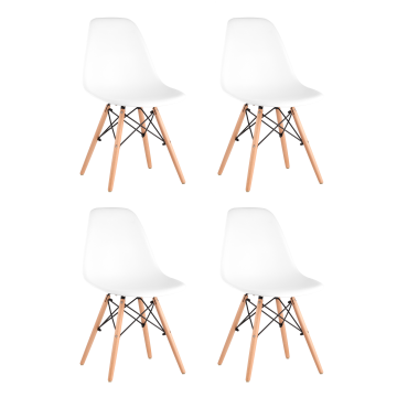 Стул Eames Style DSW белый x4 (разборный каркас)