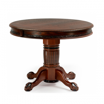 Деревянный стол Альфред круглый орех / коричневая патина