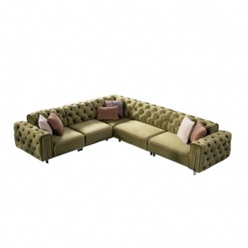 Диван угловой Голд зелёный