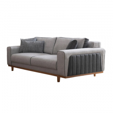 Диван 3-х местный раскладной Касса серый