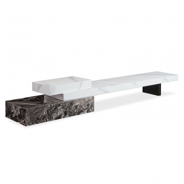 ТВ Тумба Gabrielle (Композиция №3), белый камень/черный камень