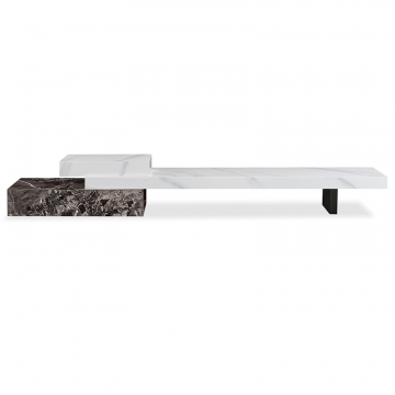 ТВ Тумба Gabrielle (Композиция №3), белый камень/черный камень