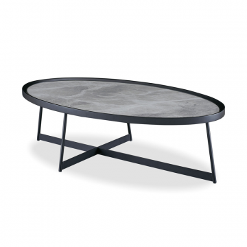 Стол журнальный Betsy (120), серая керамика