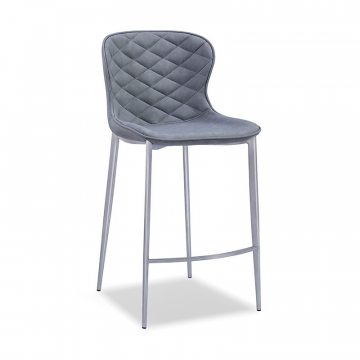 Стул полубарный Peggy (60), серый/стальной
