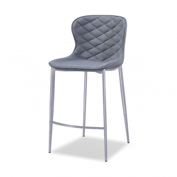 Стул полубарный Peggy (60), серый/стальной
