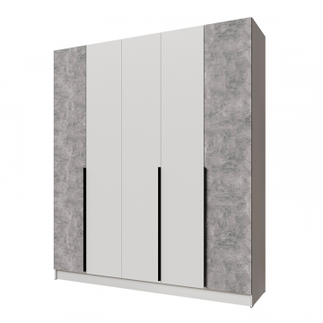 Распашной шкаф Мадрид 2.0, Белый, Ателье светлое