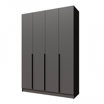 Распашной шкаф Мадрид 1,6, Графит серый