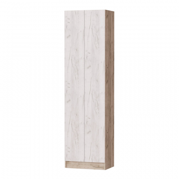 Шкаф для одежды Руэлла, Дуб крафт серый, Дуб крафт белый