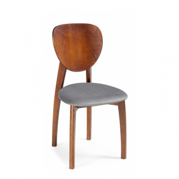 Деревянный стул Окава ткань tenerife stone / миланский орех