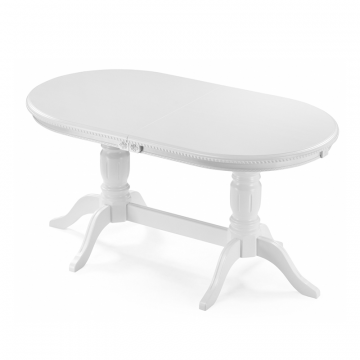 Деревянный стол Эвклаз овальный белый