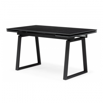 Керамический стол Джек 140(200)х80 черный мрамор shakespeare black / черный