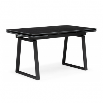 Керамический стол Джек 140(200)х80 черный мрамор shakespeare black / черный