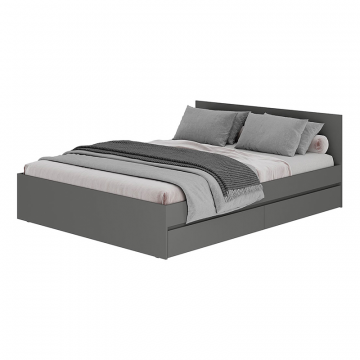 Кровать 1,2 м Симпл КР-07, графит