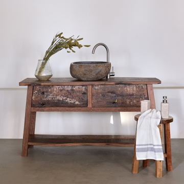 Тумба из тика для накладной раковины Bali 130см