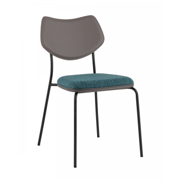 Стул обеденный Casey темно-бирюзовый с серой экокожей