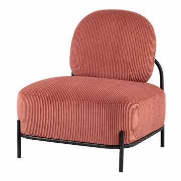 Кресло Стоун велюр рельефный коралловый