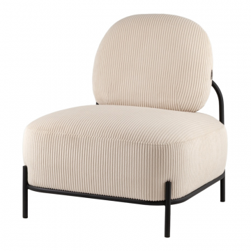 Кресло Стоун велюр рельефный молочный