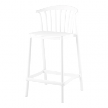 Стул полубарный Campo пластик белый