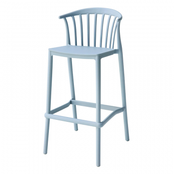 Стул полубарный Campo пластик голубой