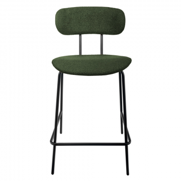 Стул полубарный Ant букле зеленый