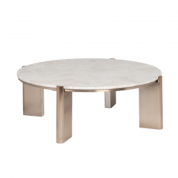 57EL-10082 Стол журнальный натур.белый мрамор Cass White