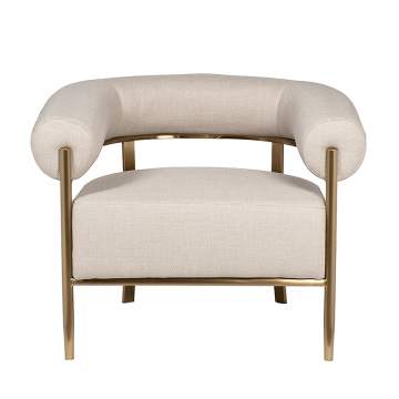 GY-08842 Кресло серое/матовое золото