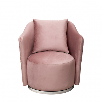Кресло Verona/VD вращающееся, велюр розовый Colt007-ROS/хром