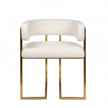 GY-08504 Стул букле бежевый/матовое золото