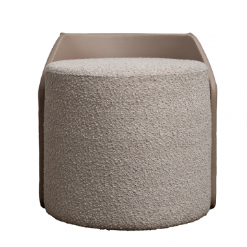 Пуф Bruno букле/иск.кожа бежевый Orso BEG+Enzo260