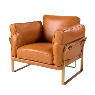 Кресло из кожи цвета Camel 5169