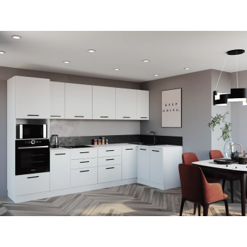 Кухонный гарнитур Белый глянец 3200x1400 угловой