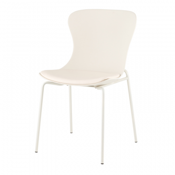 Стул Shaya с подушкой пластик молочный
