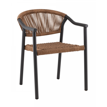 Стул Syna светло-коричневый серые ножки