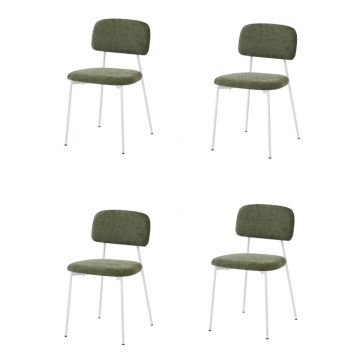 Комплект стульев Chao зеленый белые ножки 4 шт.