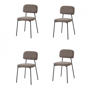 Комплект стульев Chao коричневый черные ножки 4 шт.