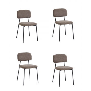 Комплект стульев Chao коричневый черные ножки 4 шт.