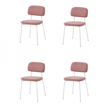 Комплект стульев Chao розовый белые ножки 4 шт.