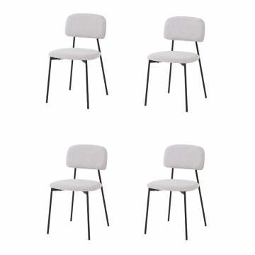 Комплект стульев Chao светло-серый черные ножки 4 шт.