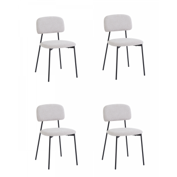 Комплект стульев Chao светло-серый черные ножки 4 шт.