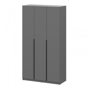 Шкаф распашной с наполнением (7 полок + штанга) ШК 5 (1200), Графит