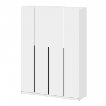 Шкаф распашной с наполнением (13 полок + 2 ящика) ШК 5 (1600), Белый