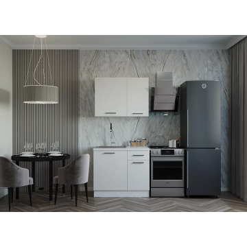 Кухонный гарнитур Белый глянец 1000мм