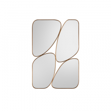 Золотое настенное зеркало “Муан”