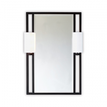 Черное зеркало с бра “Дуглас”