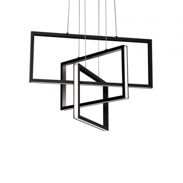 Прямоугольная чёрная люстра “Ульрих”
